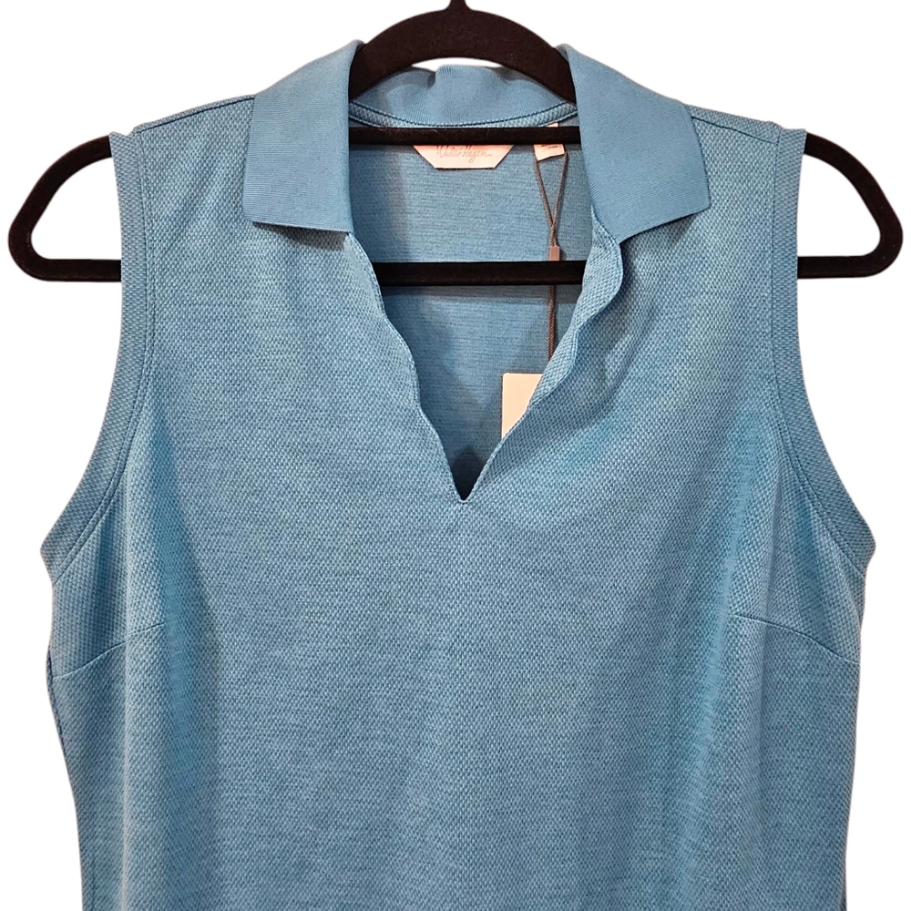 NWT Walter Hagen Women's Clubhouse Scallop Sleeveless Polo Size M - Picture 2 of 7